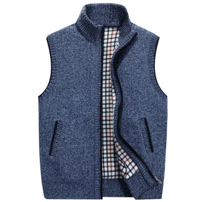 Cardigan Uomo in Maglia con Collo Alto Caldo - Brentozzi
