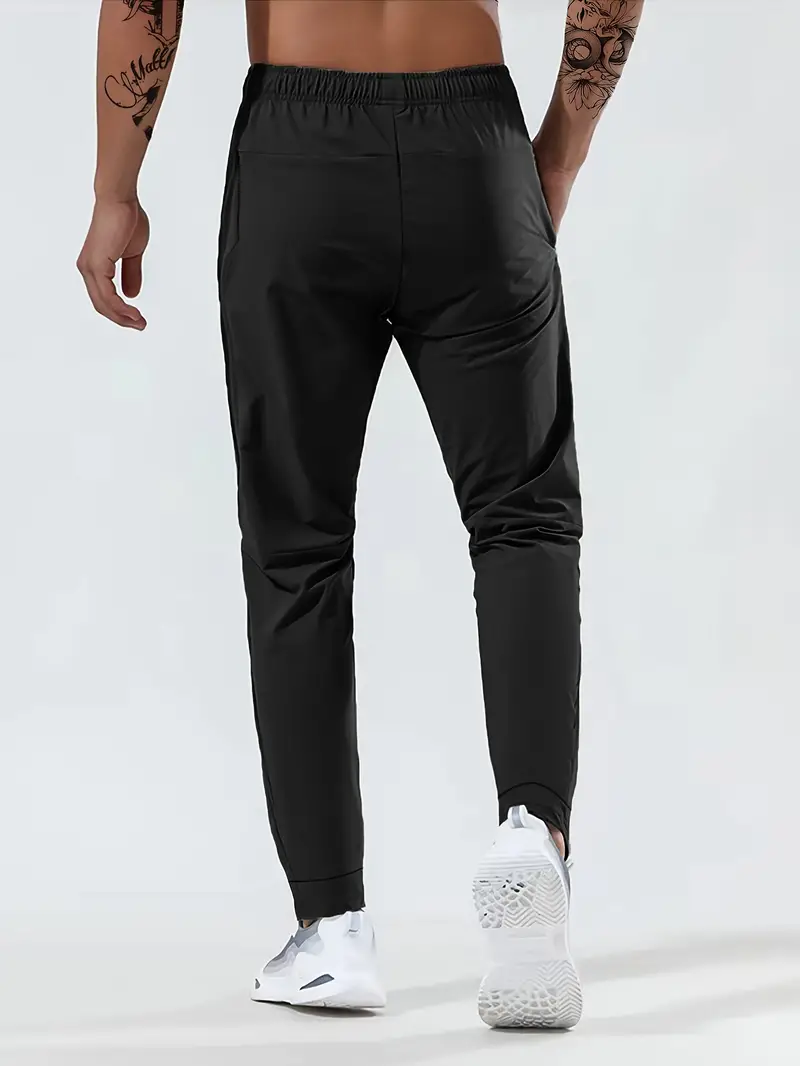 Pantaloni Sportivi Uomo in Tessuto Elasticizzato con Zip