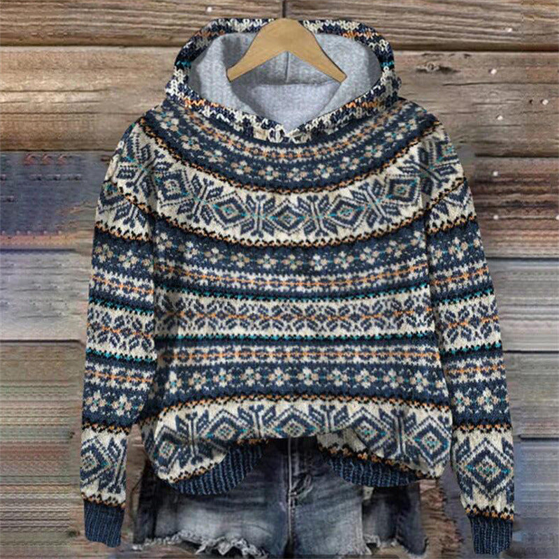 Cardigan Donna Maglia Stampata Comfortevole Casual