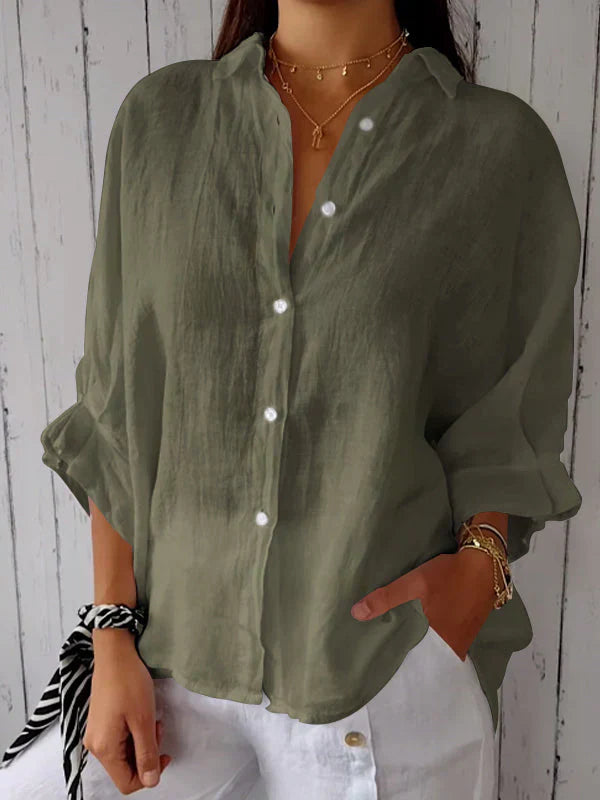 Camicia Donna Elegante con Bottoni Stile Classico