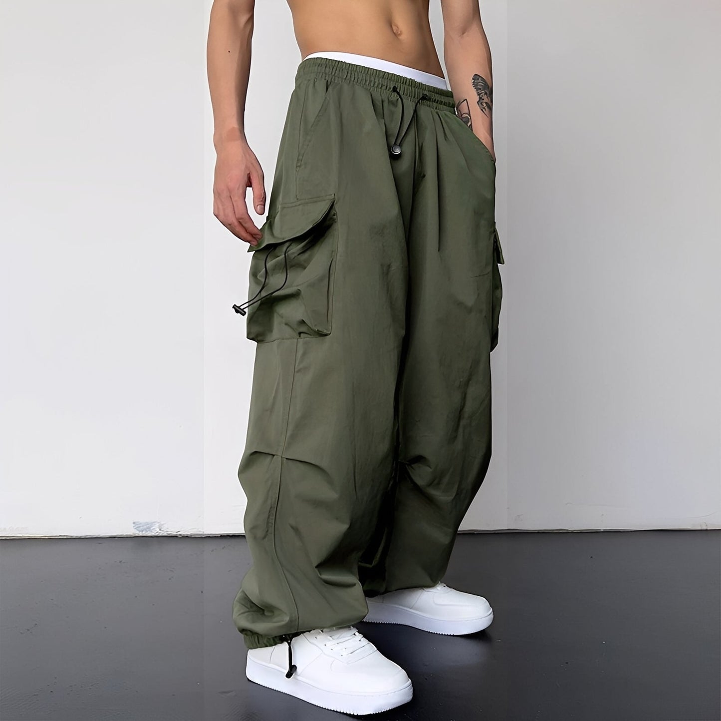 Pantaloni Cargo Uomo Baggy Comodi Trendy