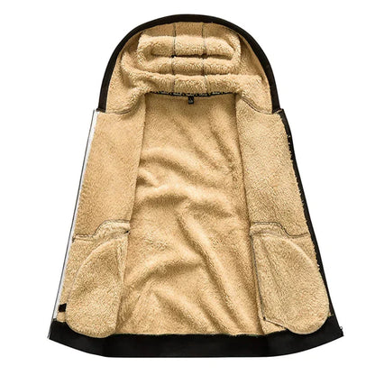 Felpa Uomo con Zip Interno in Pile Morbido