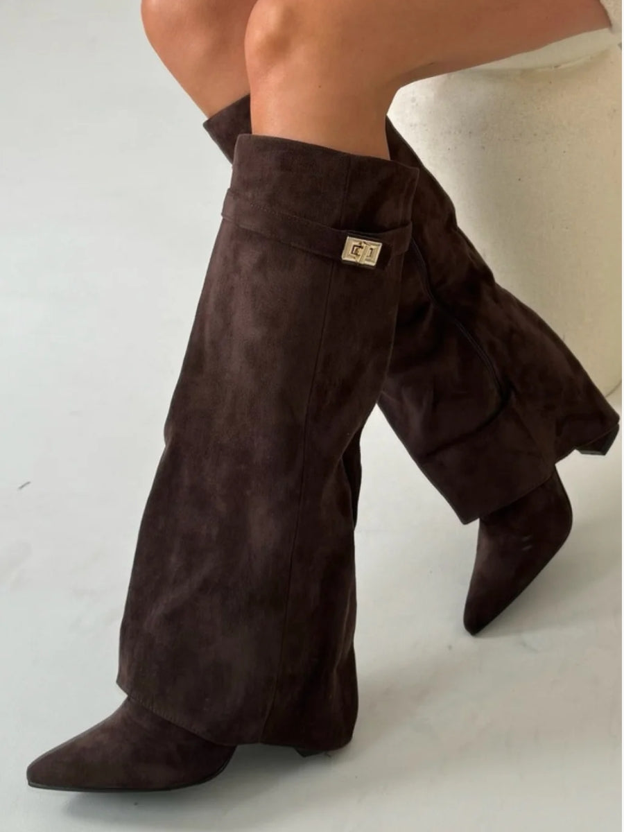 Stivaletti Donna Eleganti Altezza Ginocchio