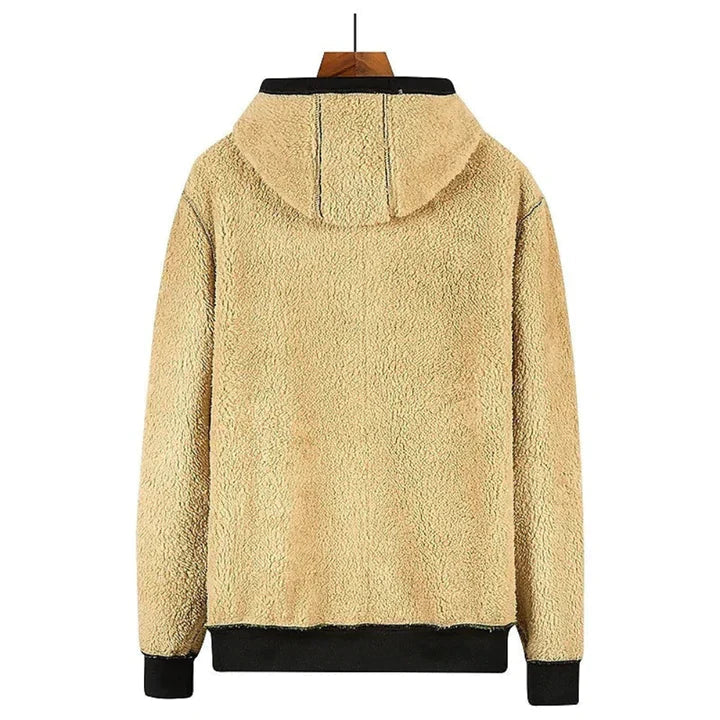 Felpa Uomo con Zip Interno in Pile Morbido