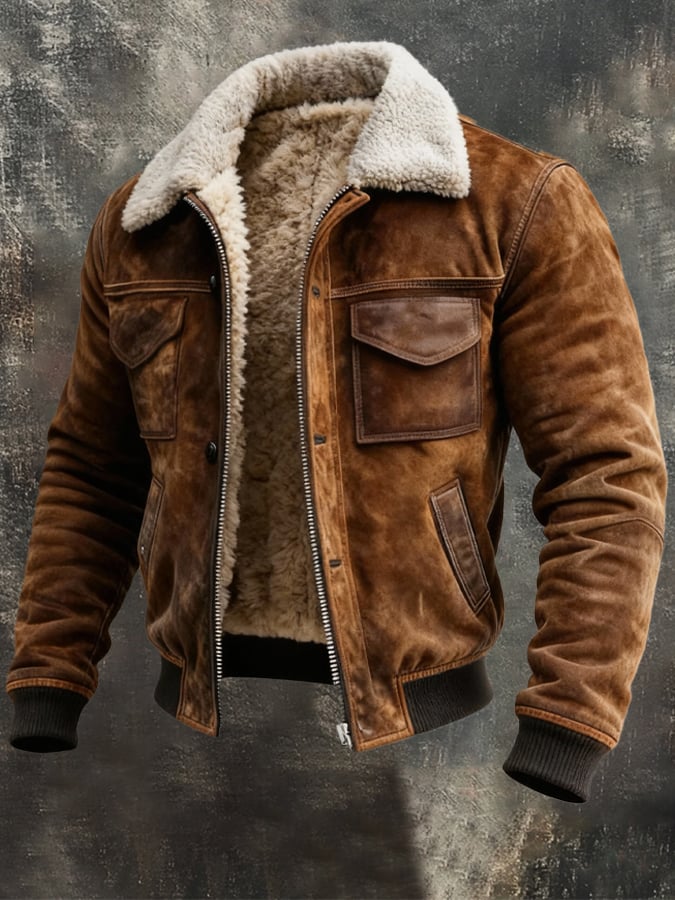 Giacca Pelle Uomo Sherpa Regular Fit - Brentozzi