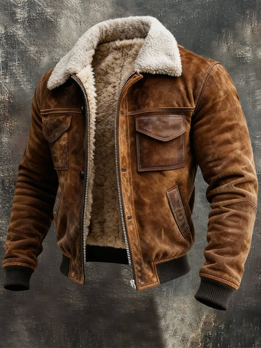 Giacca Pelle Uomo Sherpa Regular Fit - Brentozzi