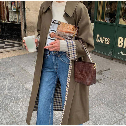 Trench Coat Donna Elegante Lungo Classico