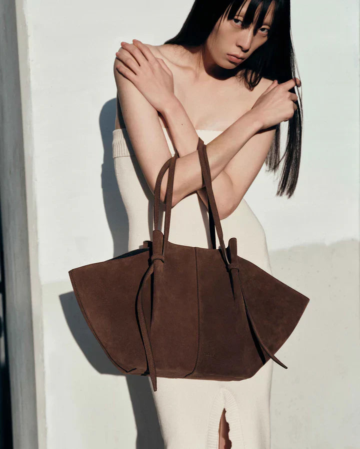 Borsa Shopper Donna in Suede Vegano Capiente e Resistente