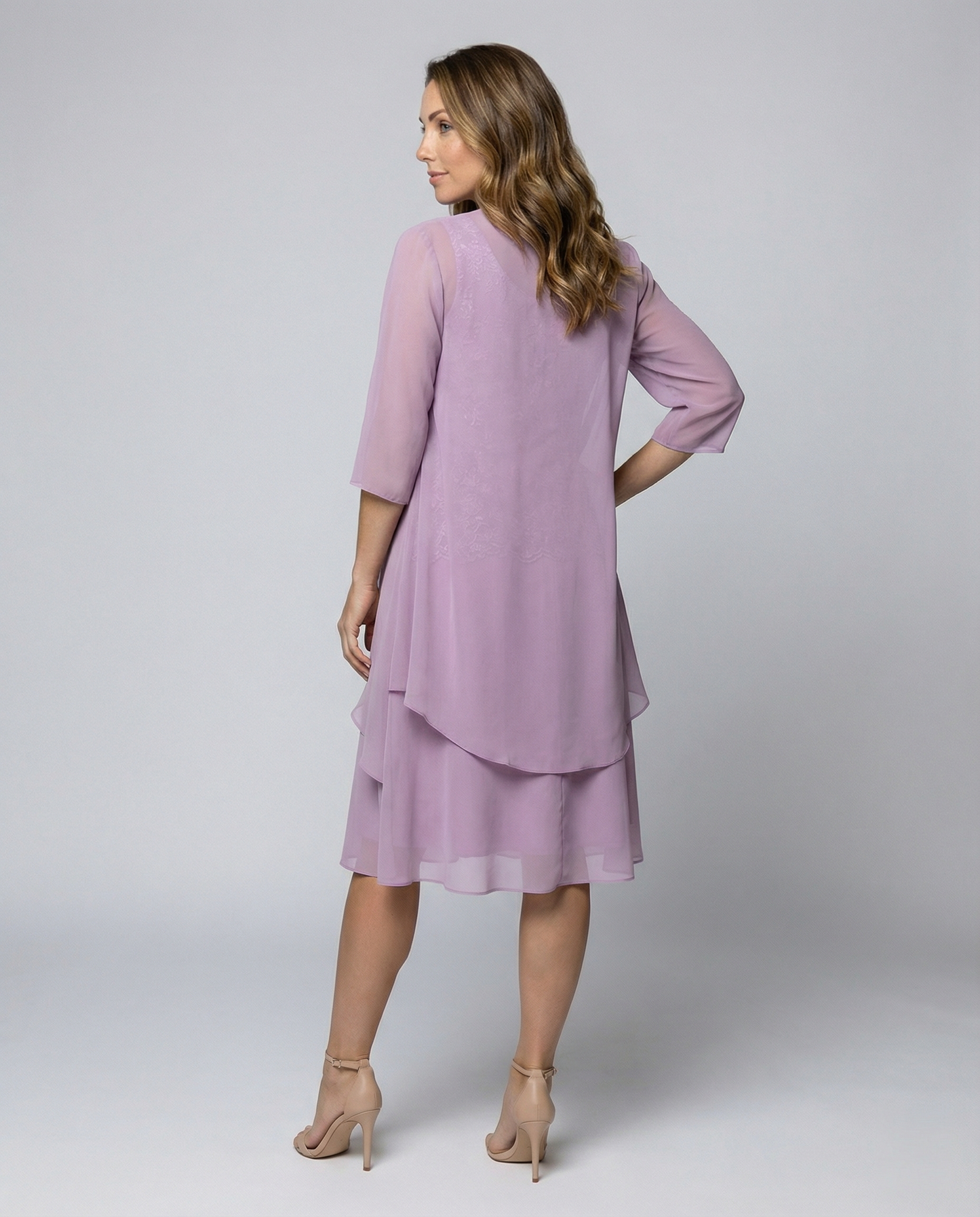 Abito Due Pezzi Donna in Chiffon Elegante
