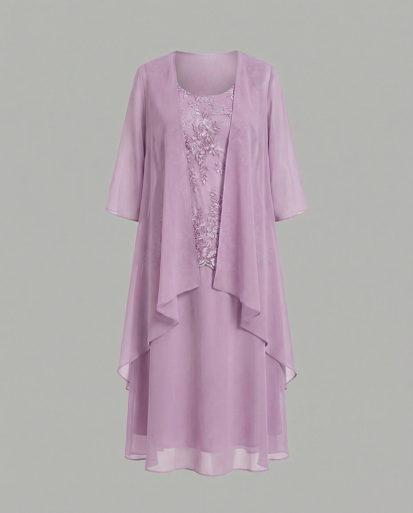 Abito Due Pezzi Donna in Chiffon Elegante