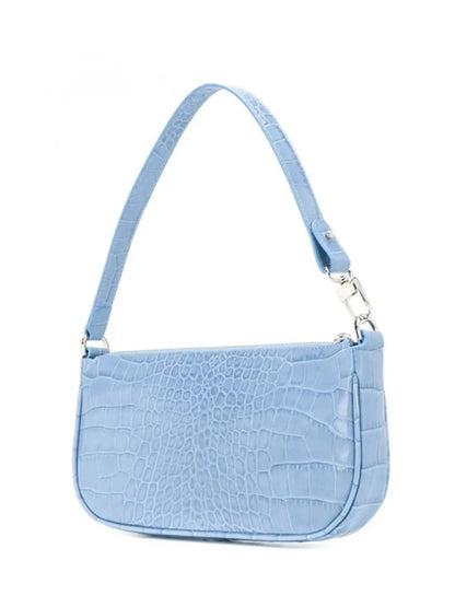 Borsa Tracolla Donna in Pelle Sintetica Effetto Coccodrillo