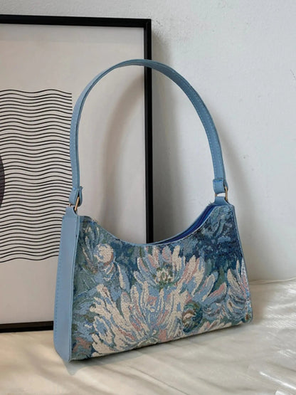 Borsa Tracolla Donna Tessuto Tappezzeria Stile Vintage