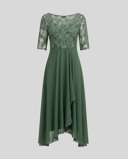 Abito Midi Donna Elegante Svasato