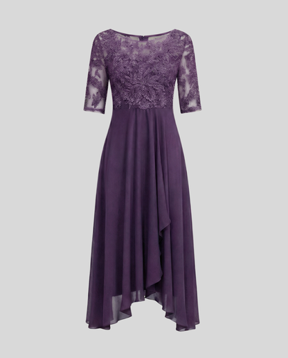 Abito Midi Donna Elegante Svasato