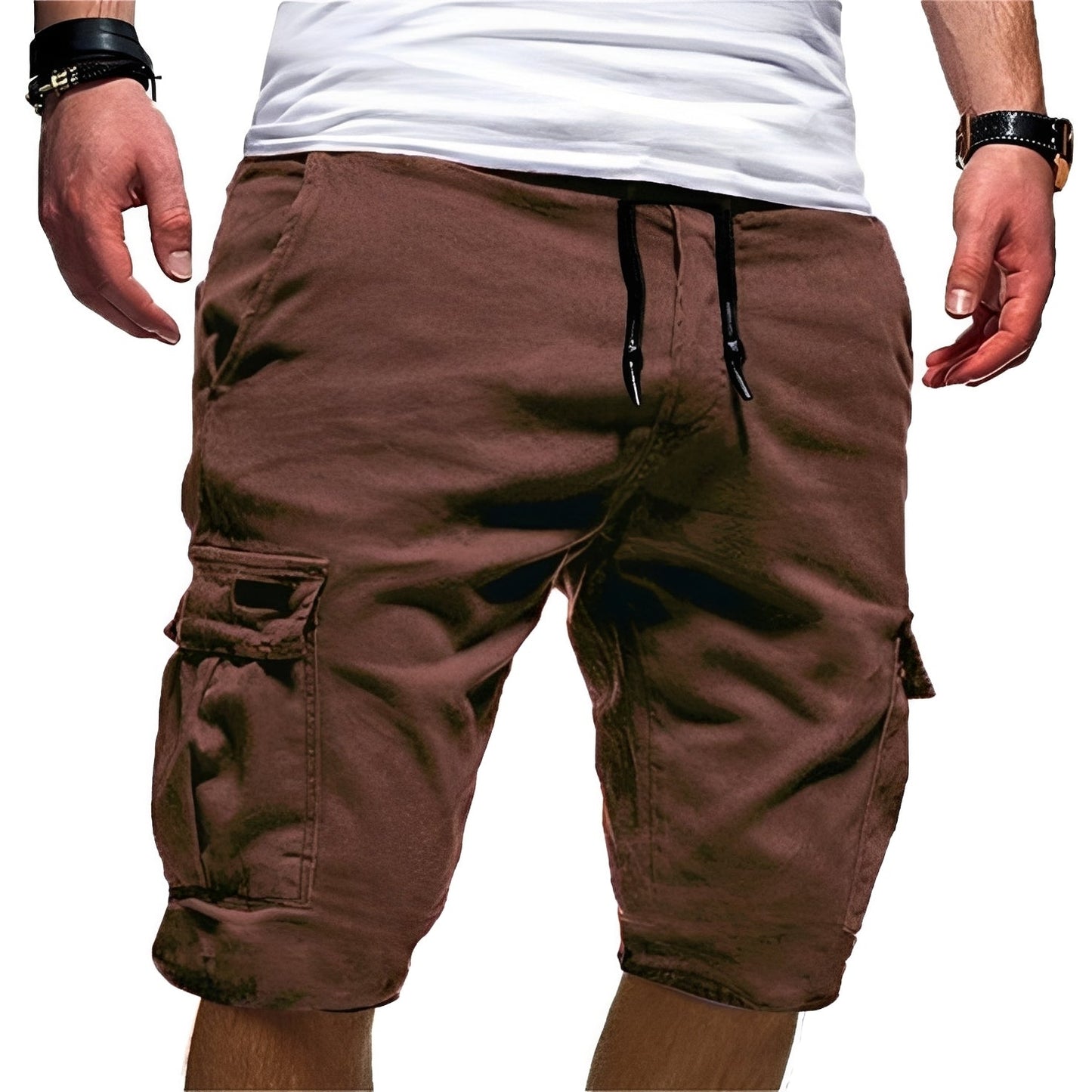 Shorts Cargo Donna Cotone Comodo Vestibilità Larga