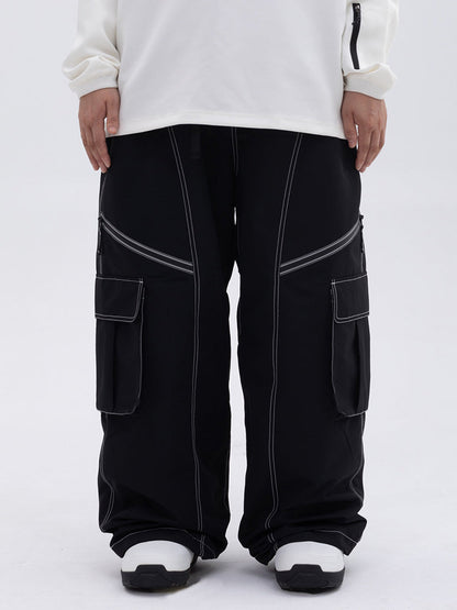 Pantaloni Donna Oversize Baggy con Tasche Cargo