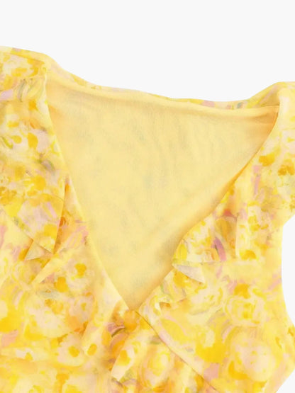 Abito Mini Donna con Balze e Dettagli Svasati
