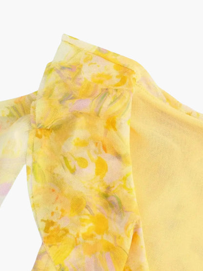 Abito Mini Donna con Balze e Dettagli Svasati