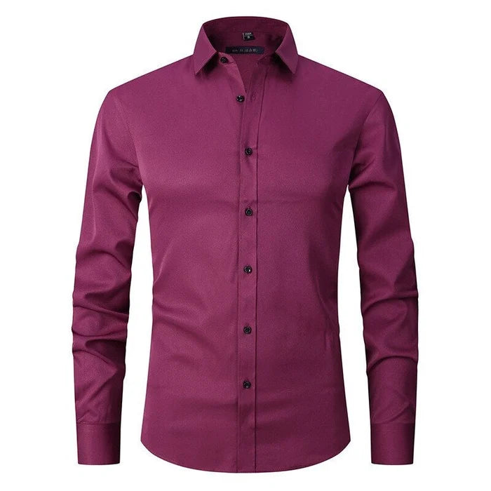 Camicia Uomo Manica Lunga Colletto Kent