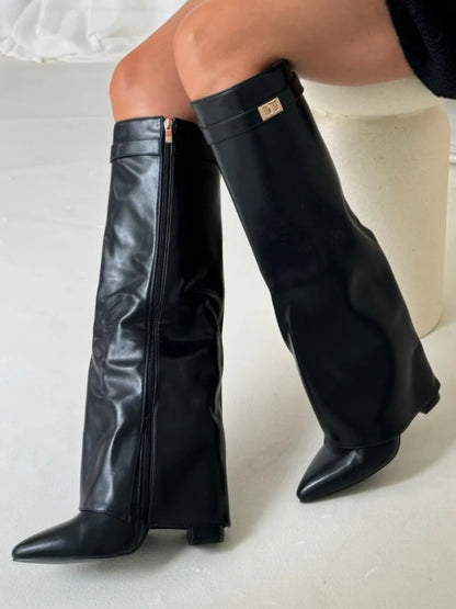 Stivaletti Donna Eleganti Altezza Ginocchio