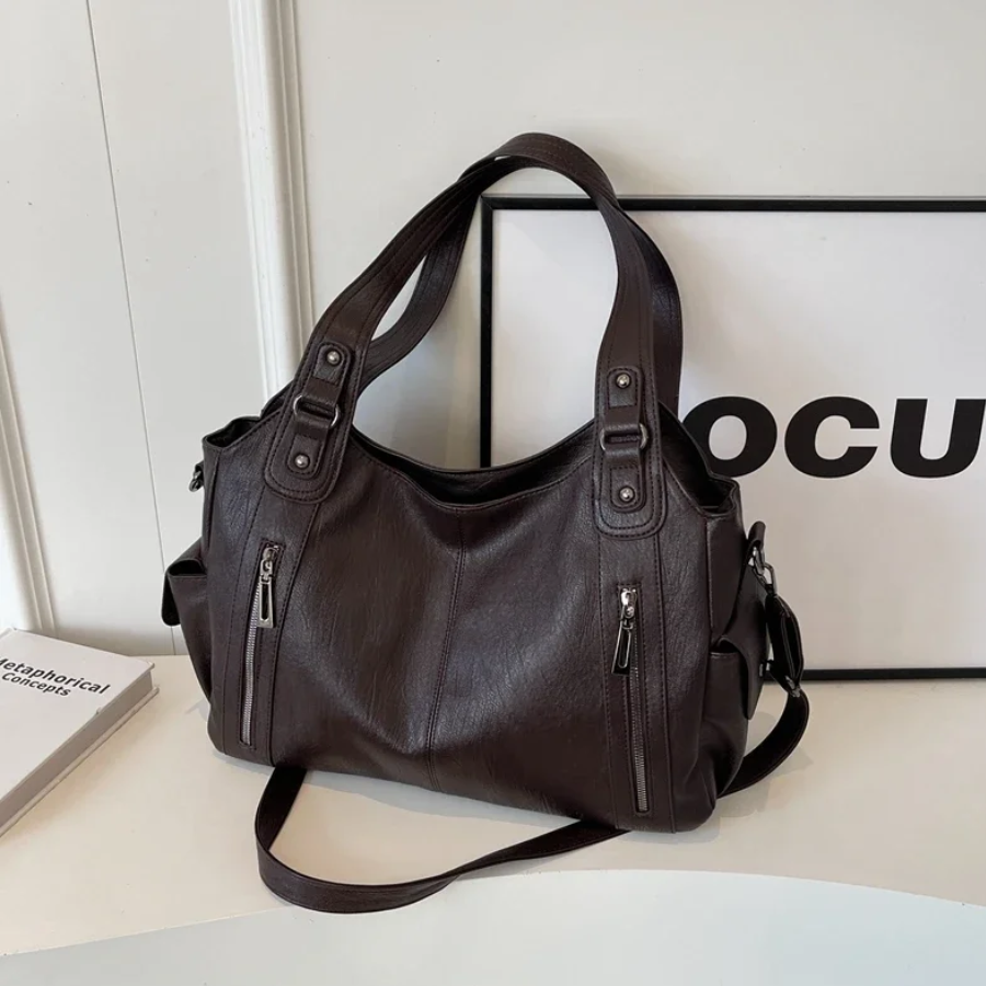 Borsa Donna con Zip Stile Elegante Spalla