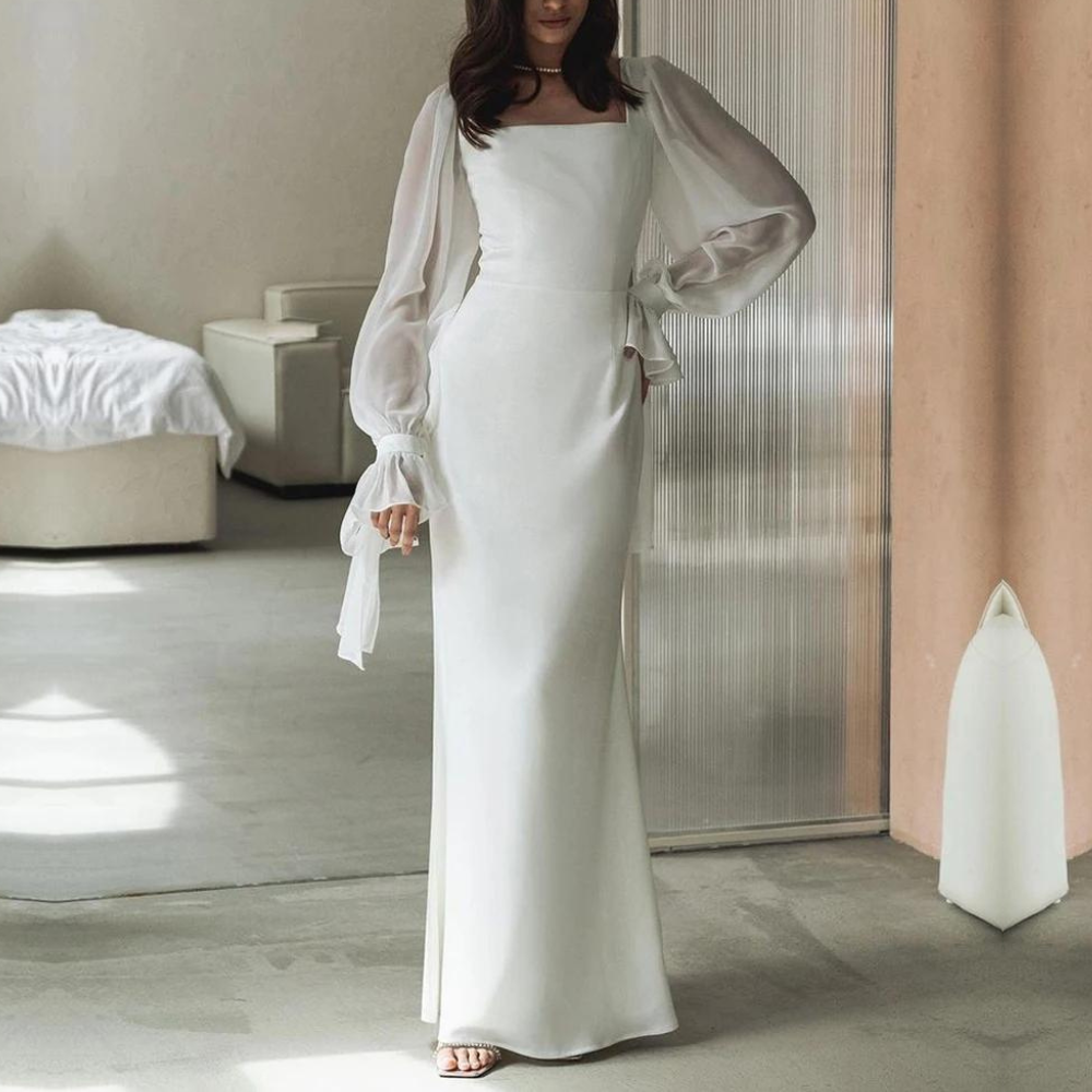 Abito Maxi Donna in Tessuto Leggero Vestibilità Lunga - Brentozzi