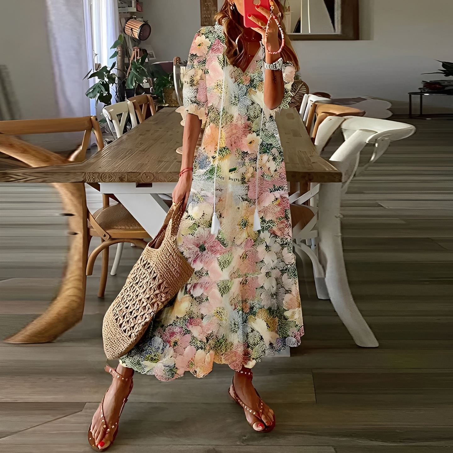 Abito Estivo Donna Stile Chic Vestibilità Leggera