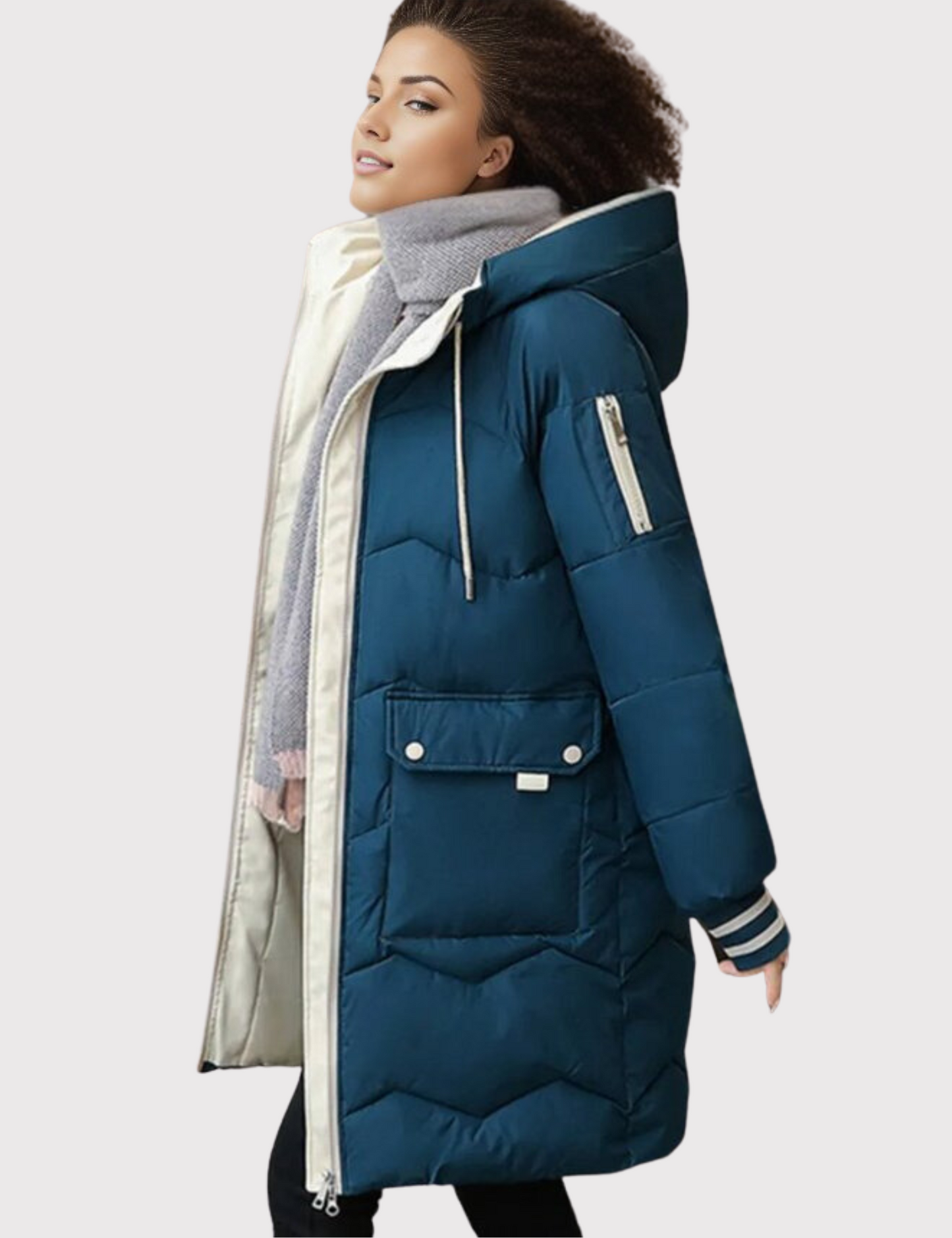 Parka Invernale Donna Mezza Lunghezza Casual Caldo