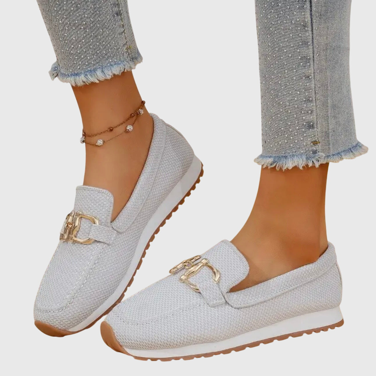 Mocassini Donna Orthopedici con Inserti in Metallo Slip-On