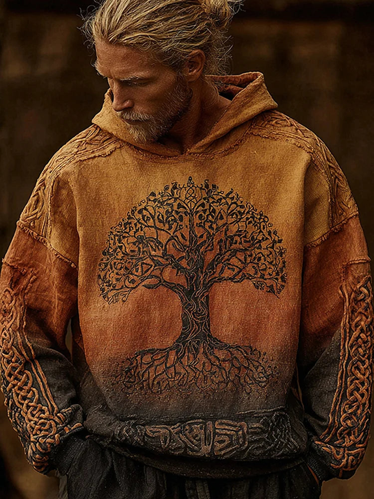 Felpa Uomo Viking Oversize Cappuccio - Brentozzi