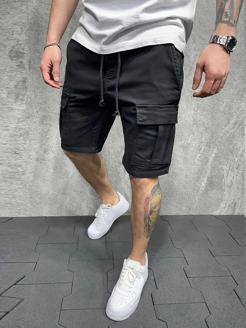 Bermuda Cargo Uomo con Coulisse e Tasche Utility