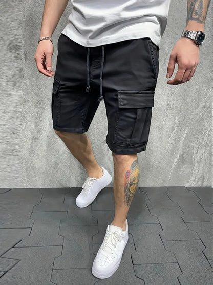 Bermuda Cargo Uomo con Coulisse e Tasche Utility