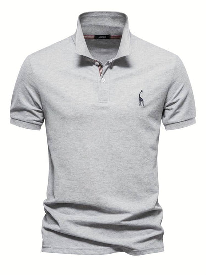 Polo Uomo Slim Fit Dettagli Sottile Colletto Classico