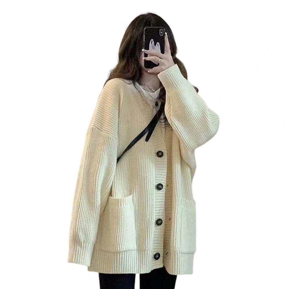 Cardigan Donna Casual Cotone Maglia Morbida