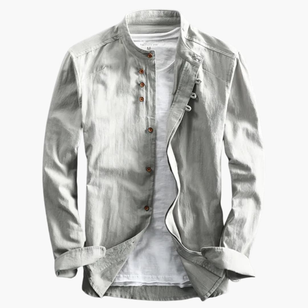 Camicia Uomo Collo Alto Manica Lunga