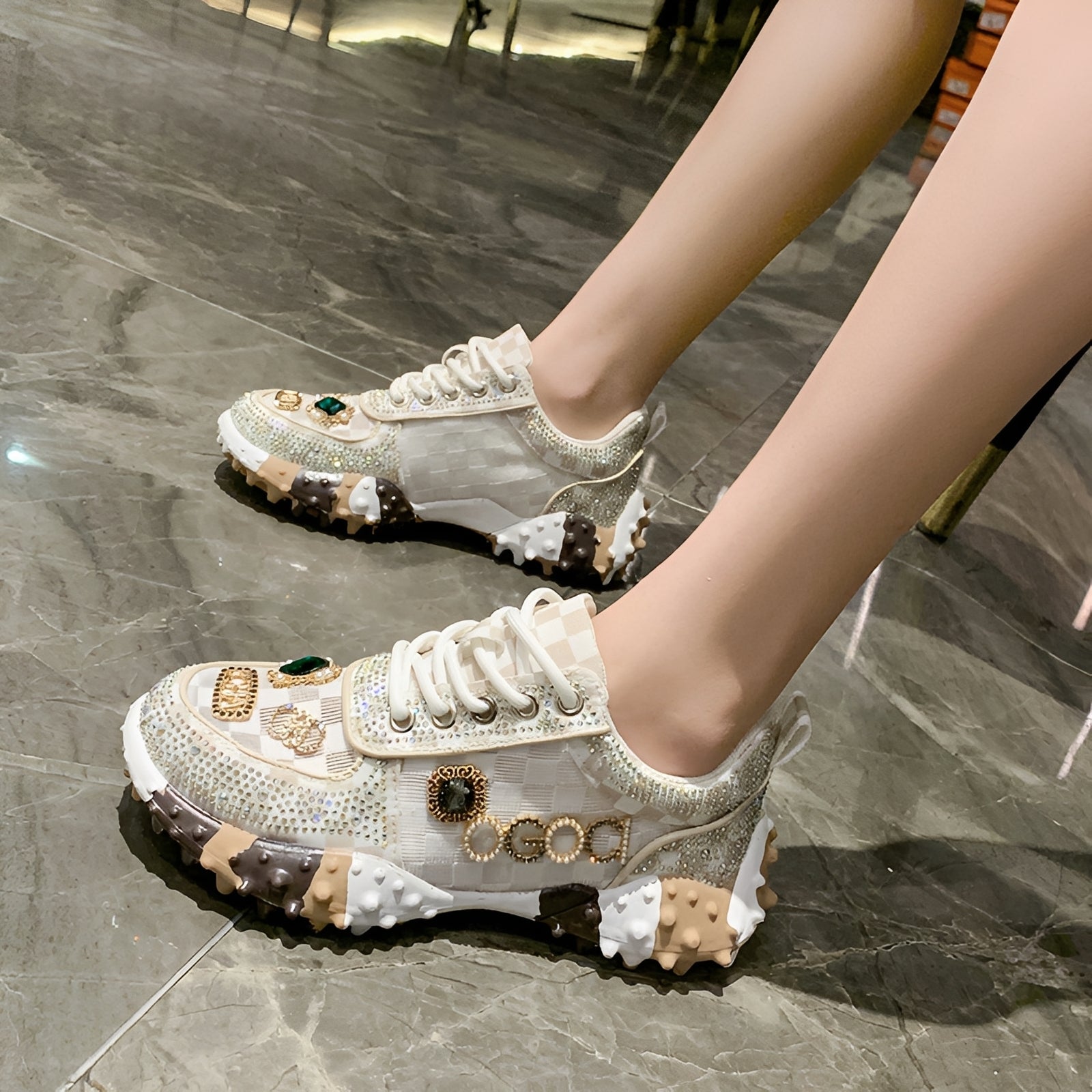 Scarpe Donna con Glitter Stile Elegante - Brentozzi