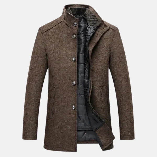 Cappotto Uomo Lungo Collo Alto Slim Fit - Brentozzi