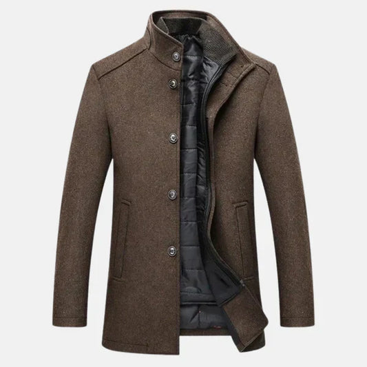 Cappotto Uomo Lungo Collo Alto Slim Fit - Brentozzi