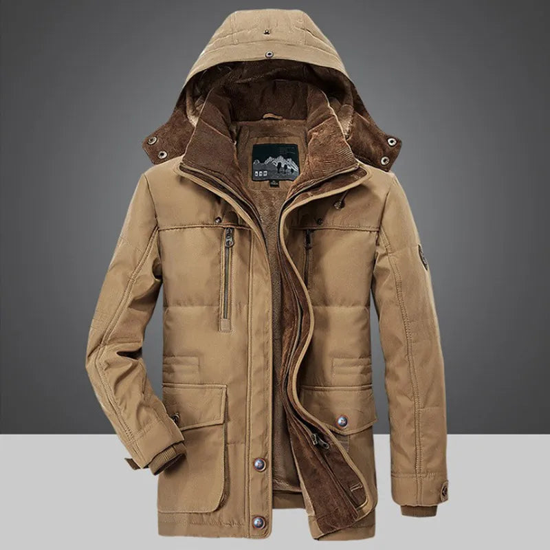 Giacca Invernale Uomo con Cappuccio Lunga