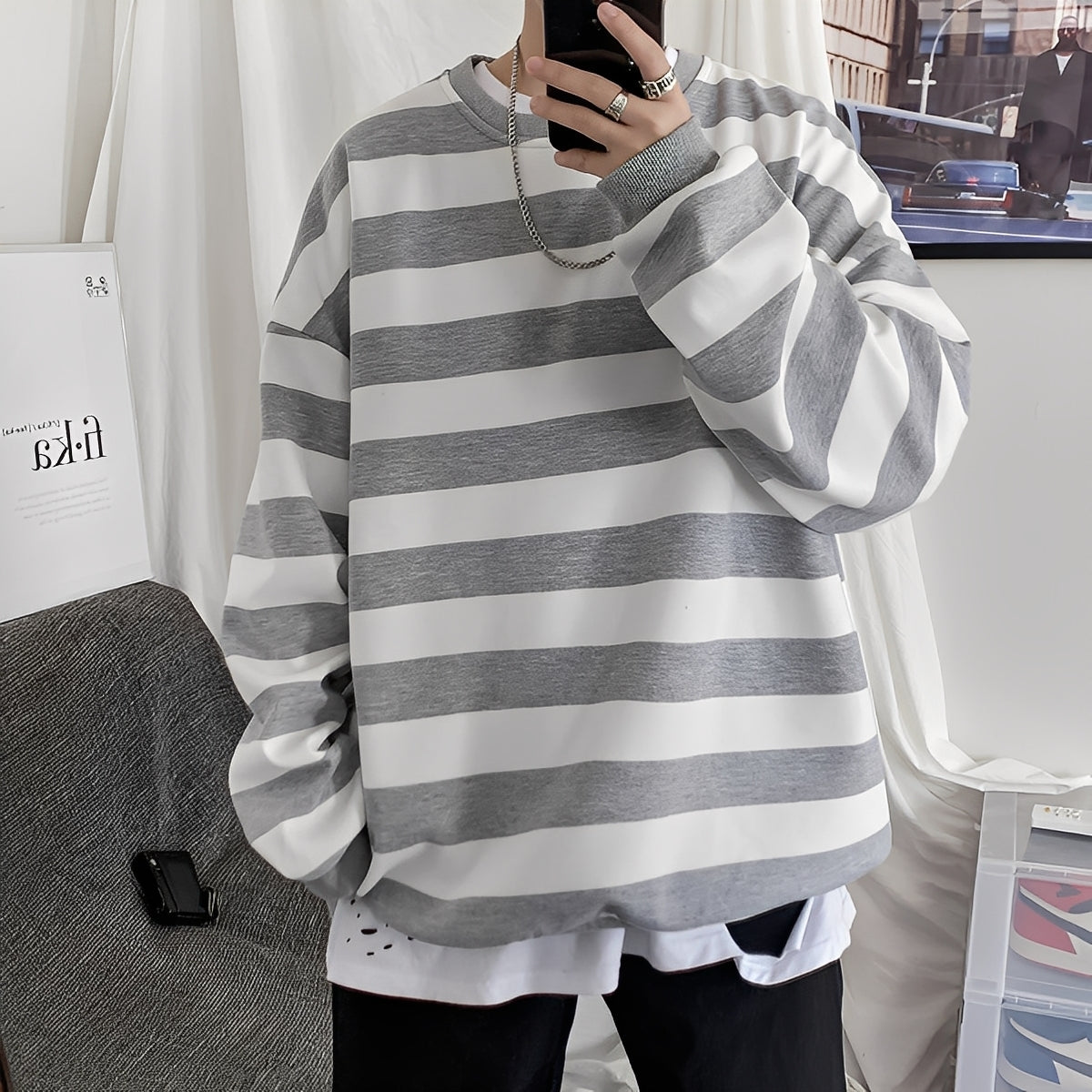 Maglione Uomo Oversize in Maglia a Righe