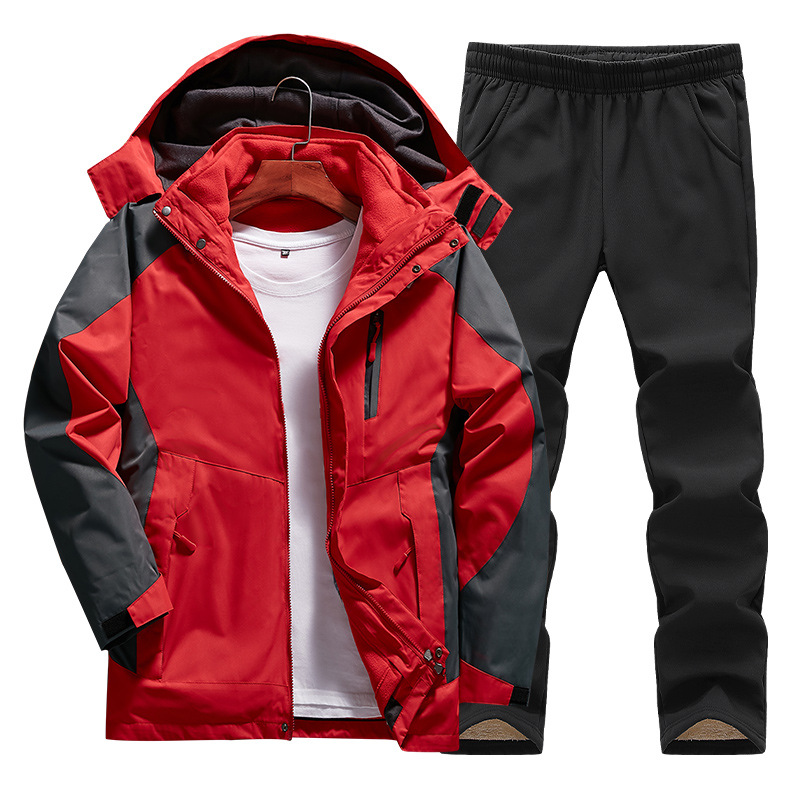 Set Outdoor 3-in-1 Donna Impermeabile con Giacca Fleece Rimovibile