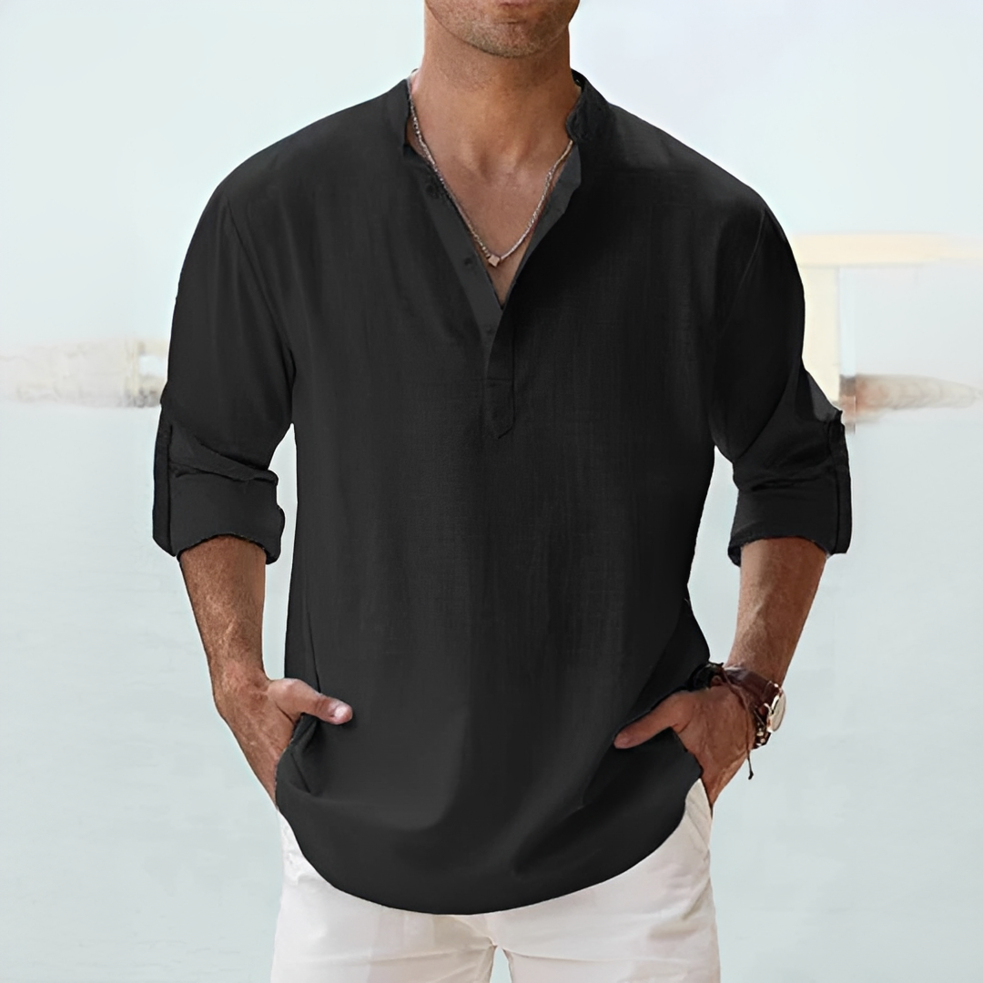 Camicia Uomo Estiva Stile Elegante Manica Lunga