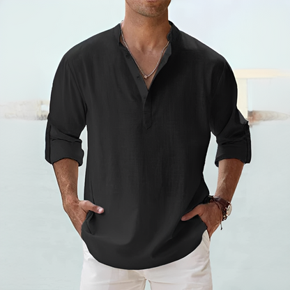 Camicia Uomo Estiva Stile Elegante Manica Lunga