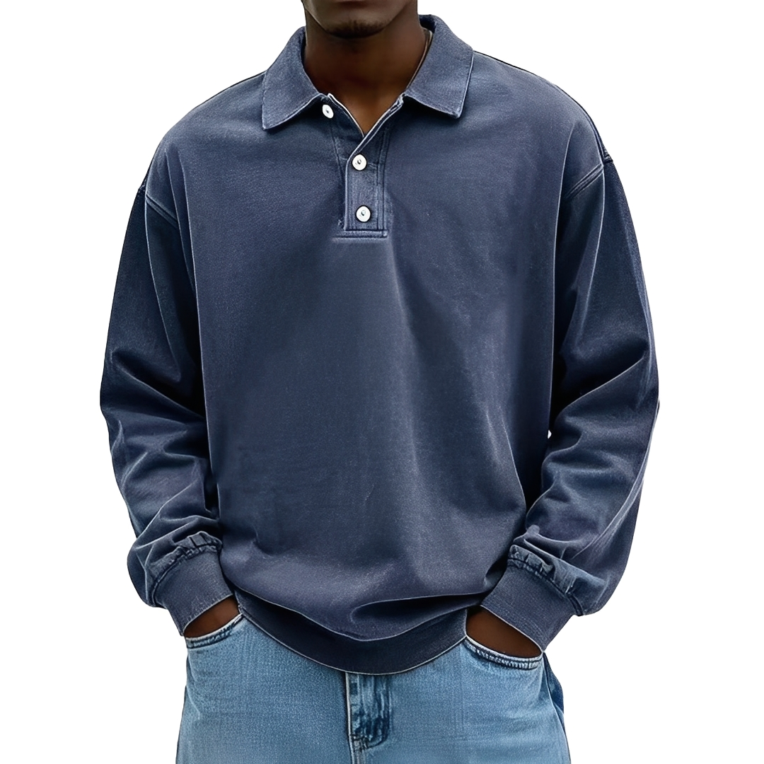 Polo Uomo Vintage Manica Lunga Classica
