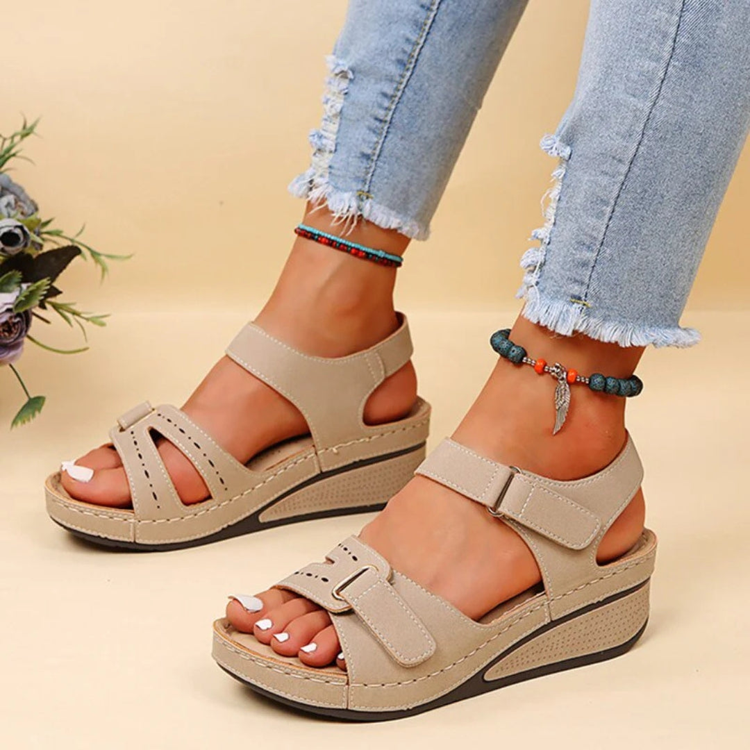 Sandali Donna con Zeppa Orthopedici e Cinturini