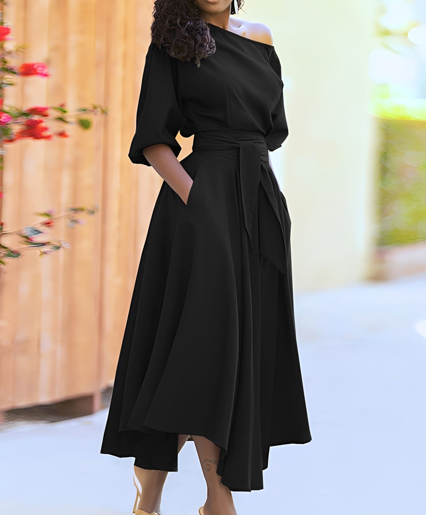 Abito Donna con Cintura Stile Elegante