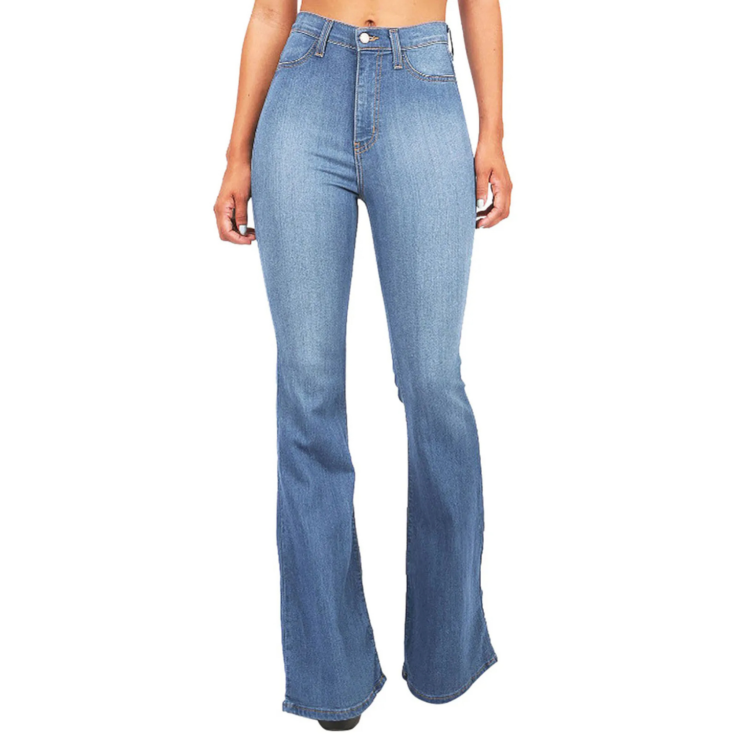 Jeans Donna Vita Alta Denim Flare Comfort - Brentozzi