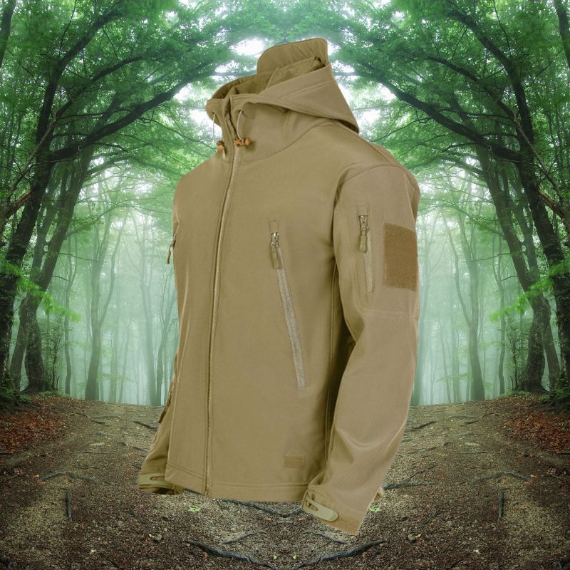 Giacca Uomo Impermeabile con Cappuccio Taglio Regular