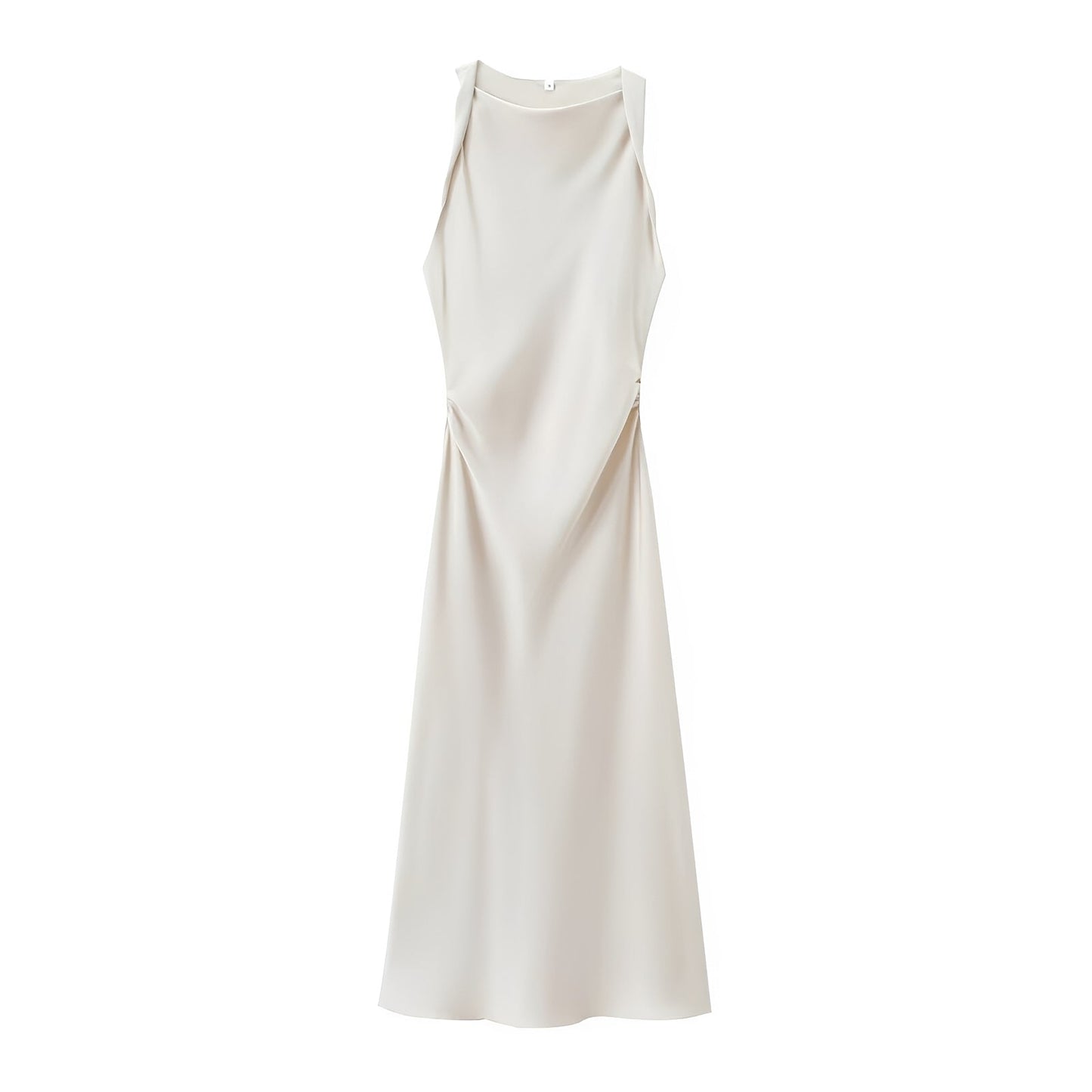 Abito Midi Donna Elegante Scollo Halter