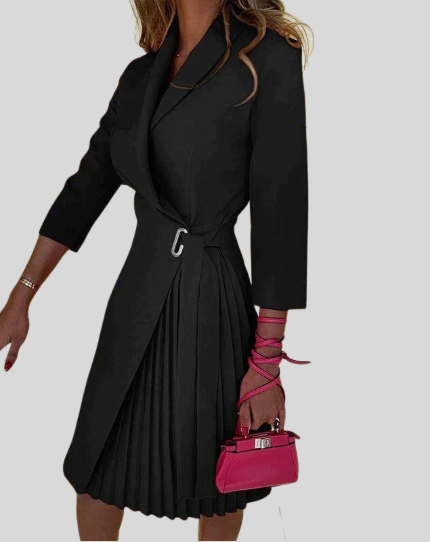 Abito Blazer Donna con Cintura Manica Mezza
